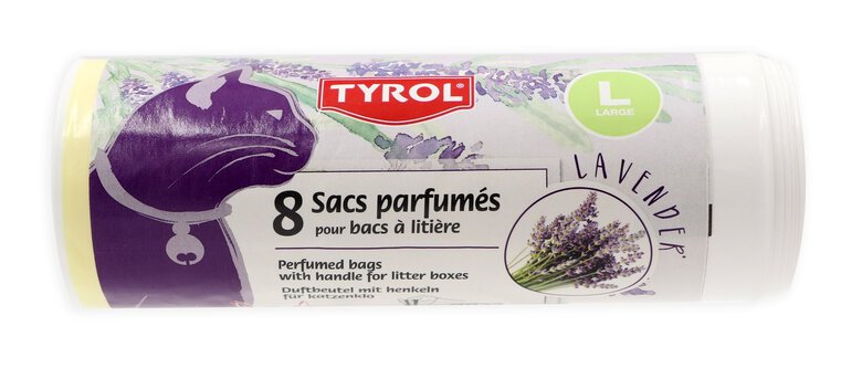 Tyrol - Sacs avec Poignée Parfum Lavande L pour Bac à Litière - x8 Image numéro 1 Tyrol - Sacs avec Poignée Parfum Lavande L pour Bac à Litière - x8 Image numéro 1