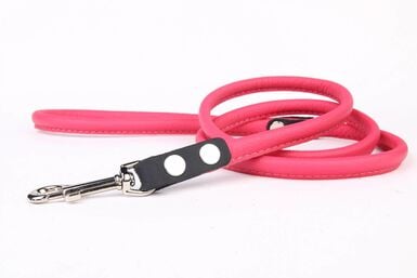 Yogipet - Laisse en Cuir Rose pour Chien - 120cm