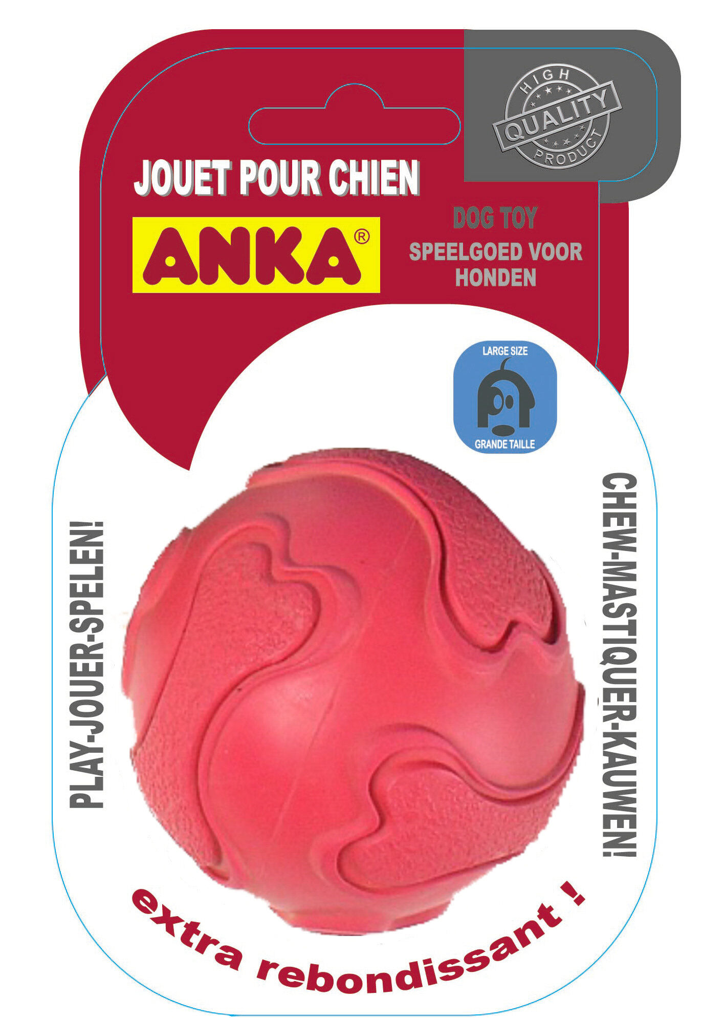 Anka - Balle Caoutchouc Dure Extrabounce pour Chiens - 9cm Image num&eacute;ro 1