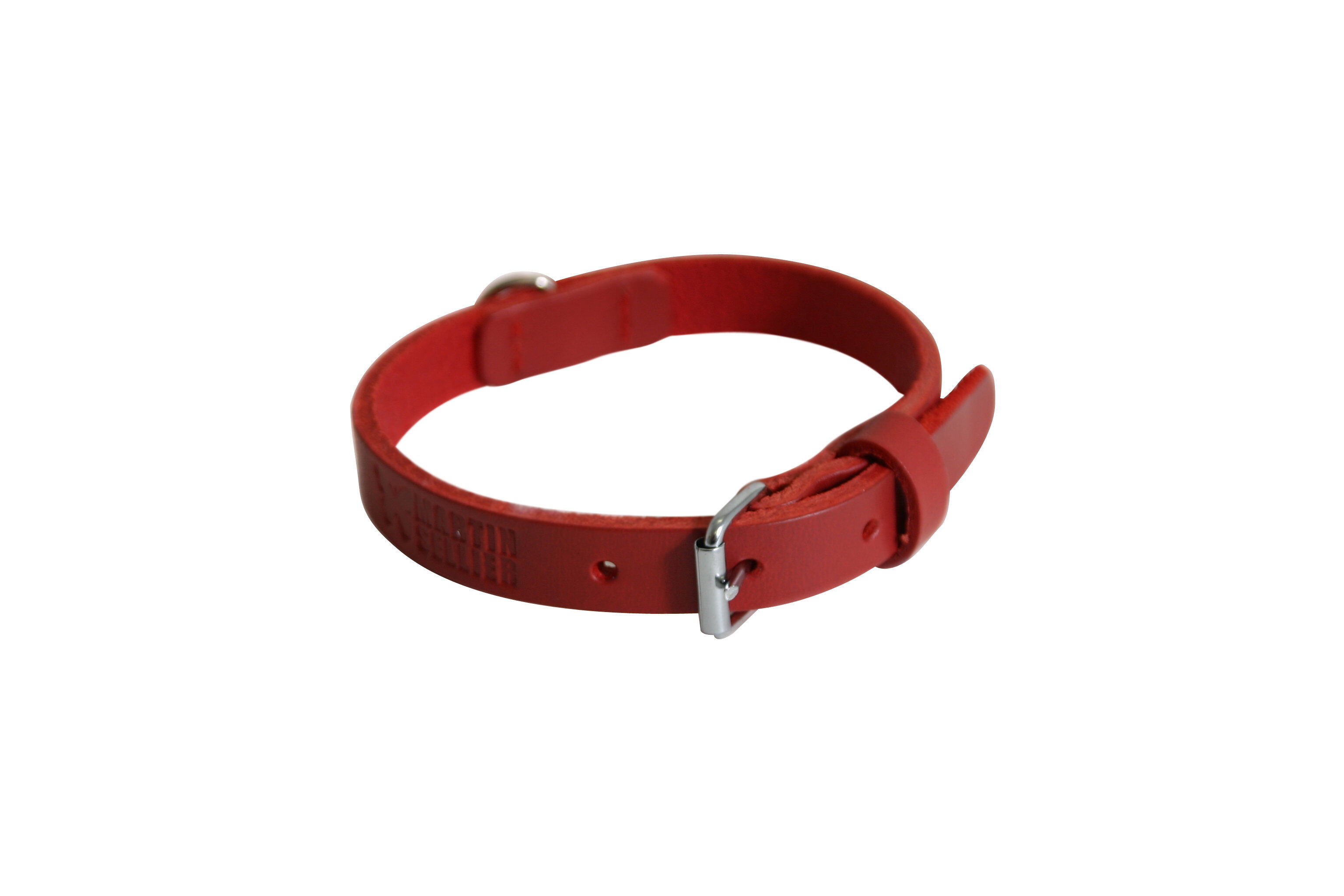 Martin Sellier - Collier avec Bords Ronds Rouge pour Chien - 30/60cm Image num&eacute;ro 1