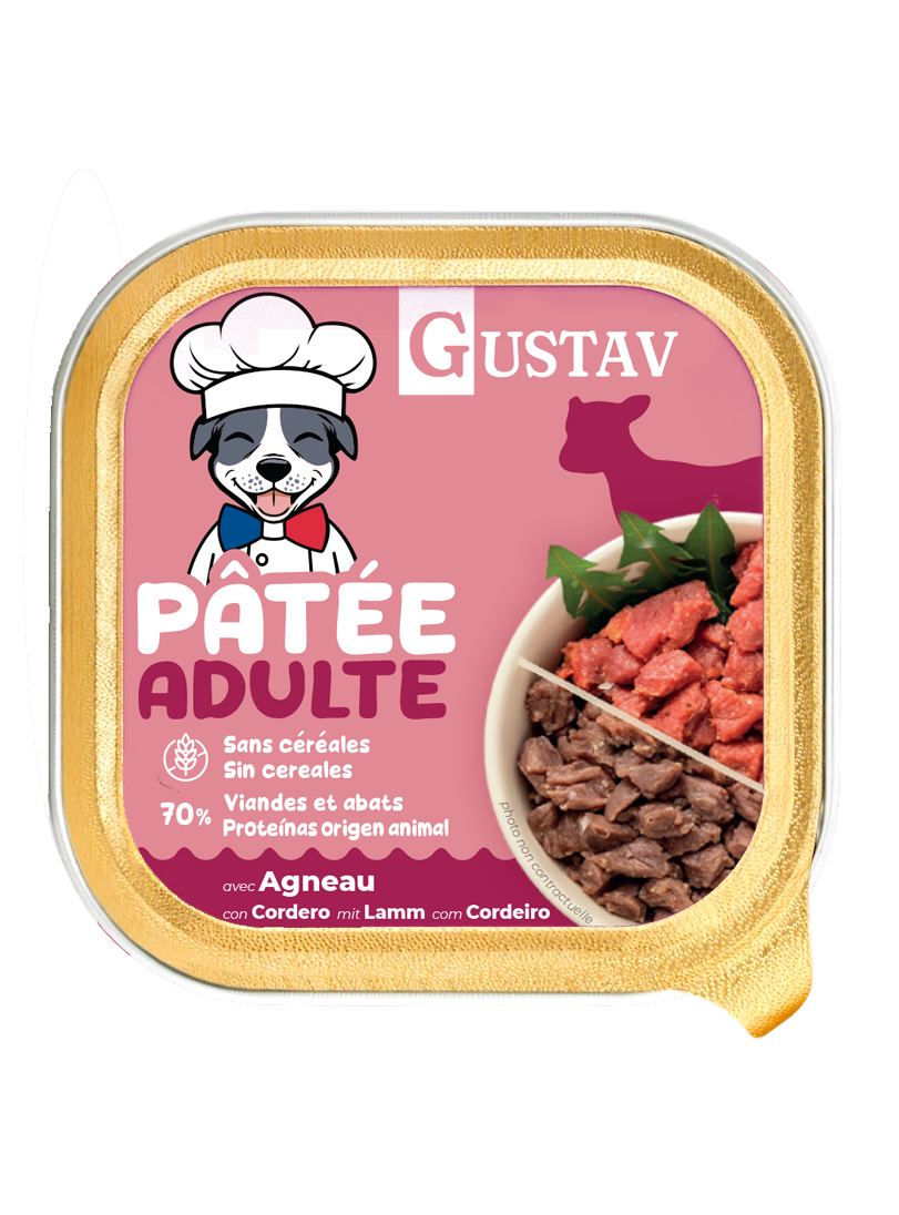 Gustav - P&acirc;t&eacute;e Adulte  &agrave; l'Agneau pour Chiens - 150g Image num&eacute;ro 2