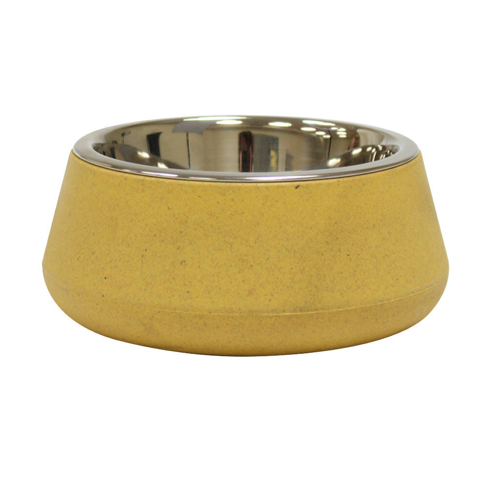 Croci - Bol En Bamboo et Acier Tierra Jaune pour Chien - 472ml Image num&eacute;ro 1
