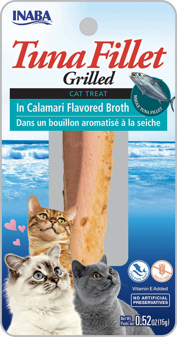 Inaba - Friandises Filet de Thon Grill&eacute; Bouillon &agrave; la Seiche pour Chats - 15g Image num&eacute;ro 1