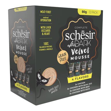 Schesir - Coffret  After Dark Velvet Mousse Pack 4 Variétés - 12x80g