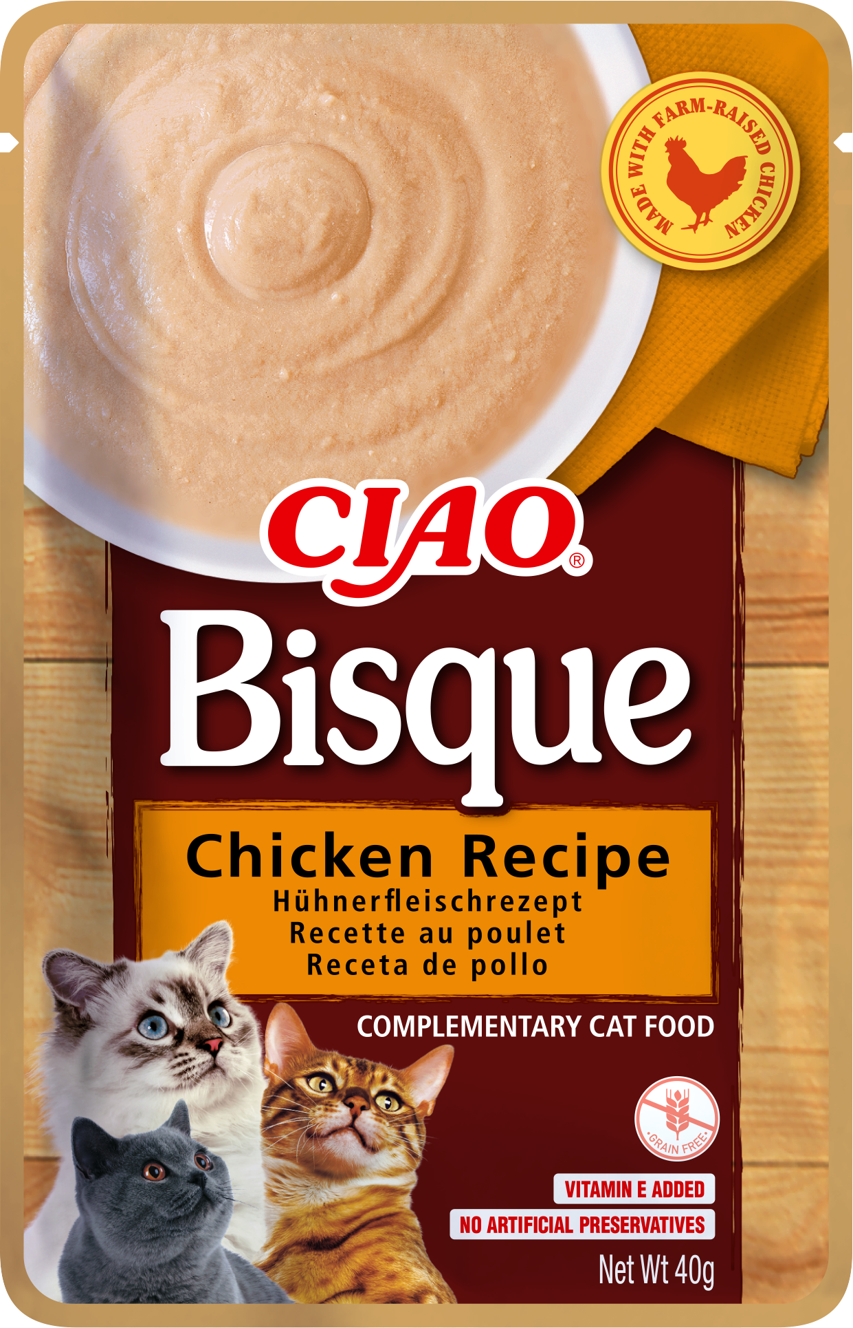 Inaba - Aliment Humide CIAO Bisque au Poulet pour Chats - 40g Image num&eacute;ro 2