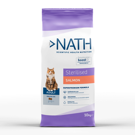Nath - Croquettes au Saumon pour Chat Adulte Stérilisé - 10kg