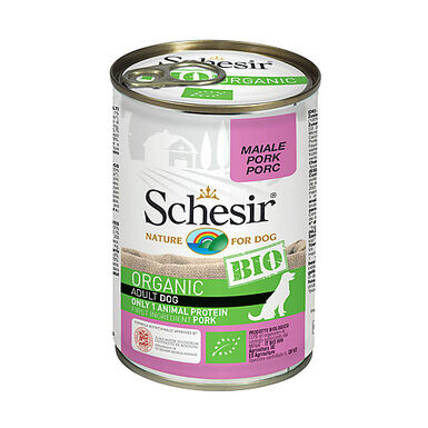 Schesir - Repas Cuisine BIO Adulte au Porc pour Chien - 400g