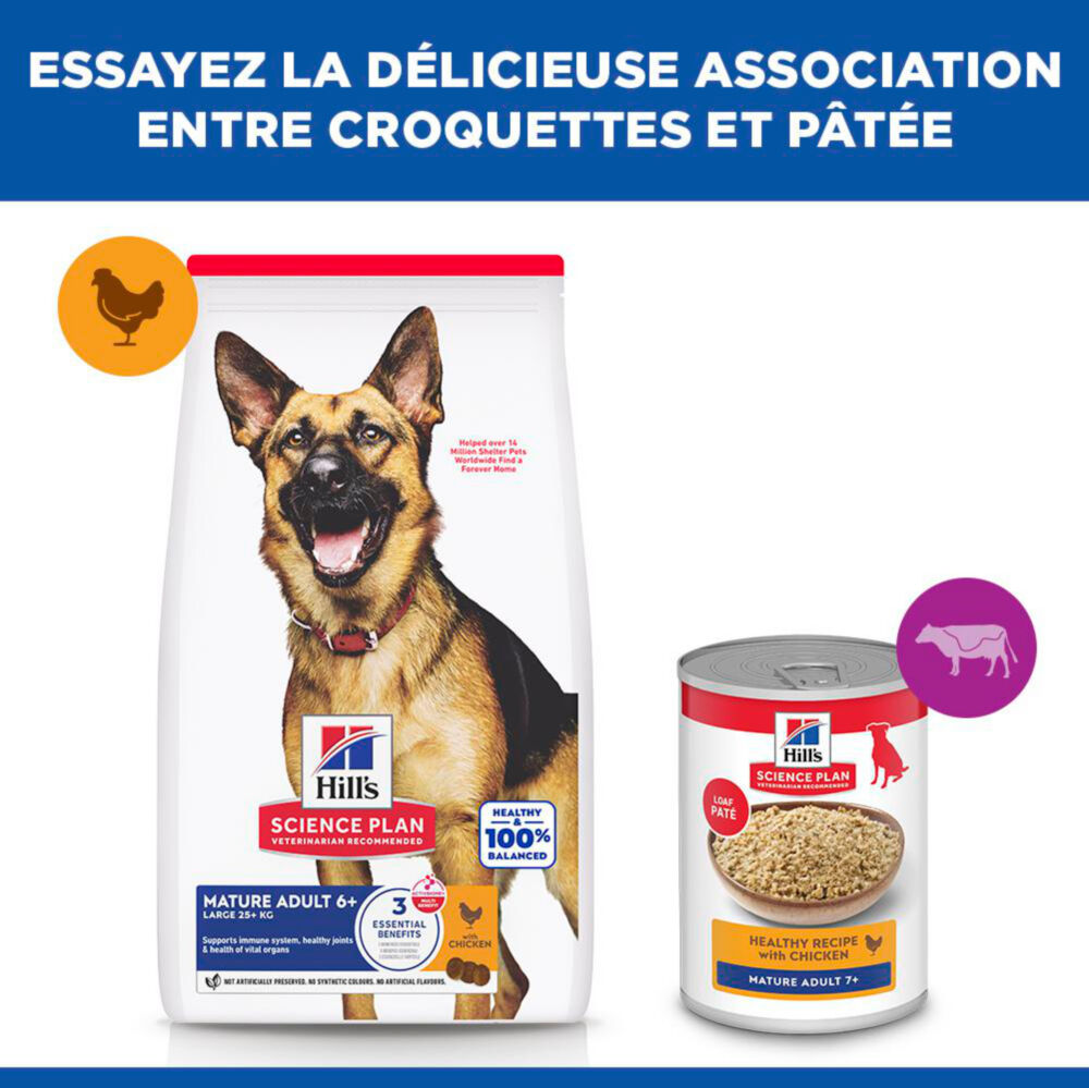 Hill's Science Plan - Mature Adult Croquettes Pour Grand Chien Ag&eacute; Au Poulet  - 18kg Image num&eacute;ro 13