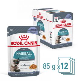 ROYAL CANIN - SACHET FRAICHEUR HAIRBALL EN GELEE CHAT ADULTE REDUCTION DES BOULES DE POILS - 12x85g