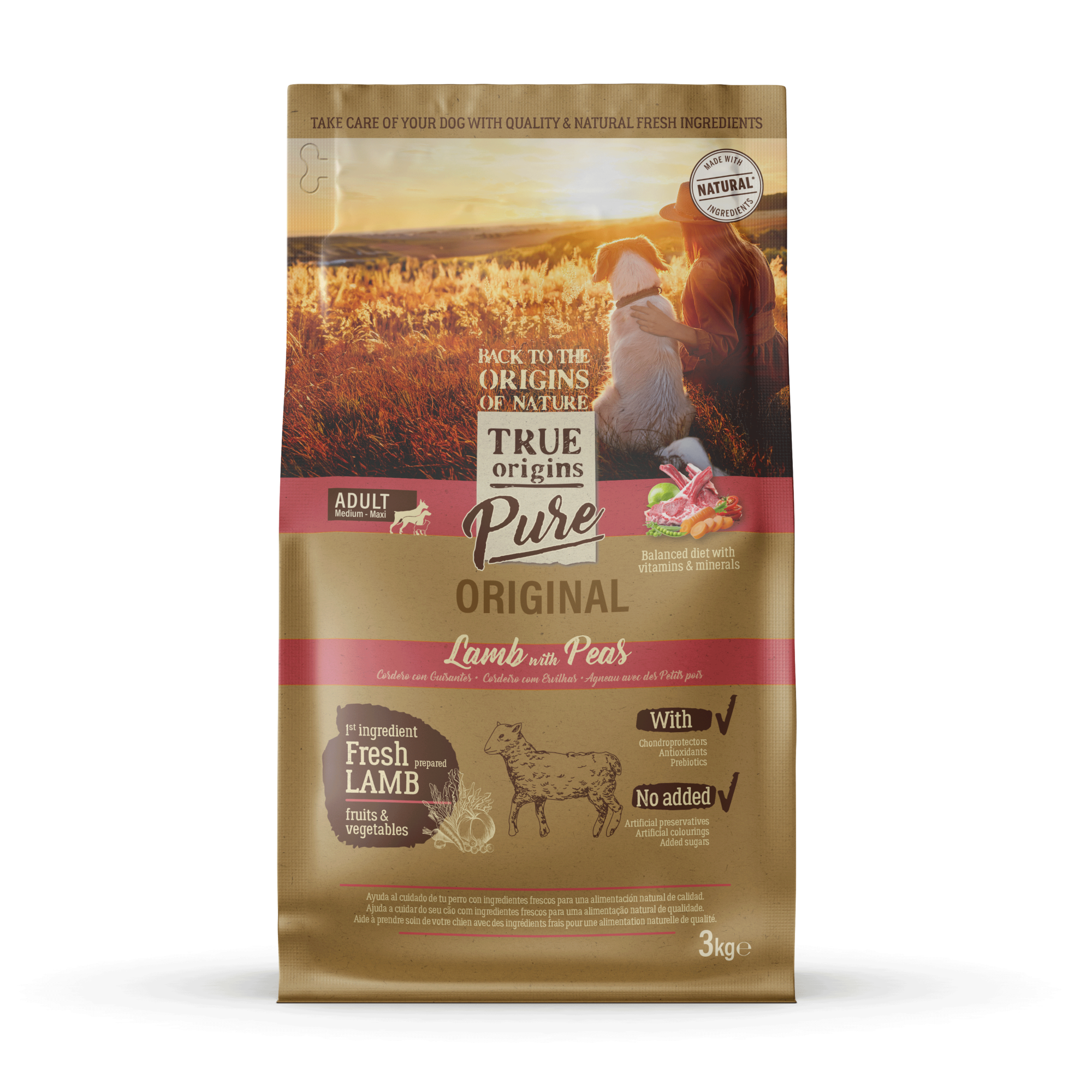 True Origins Pure - Croquettes &agrave; l'Agneau et aux Pois pour Chien Adulte - 3kg Image num&eacute;ro 1