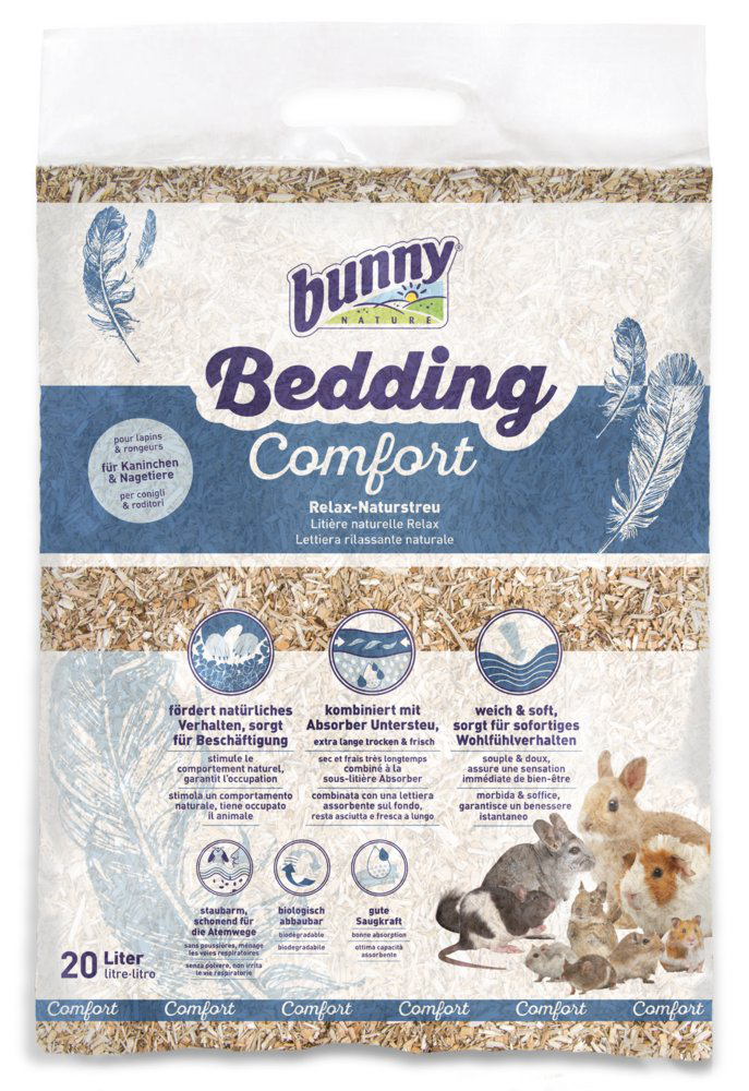 BunnyNature - Liti&egrave;re naturelle relax Bedding Comfort - 20 l Image num&eacute;ro 1