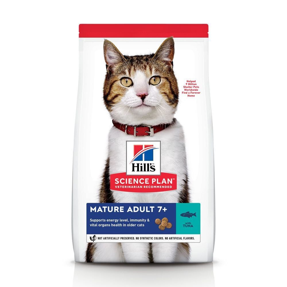 Hill's Science Plan - Mature Adult Croquettes Pour Chat Ag&eacute; Au Thon  -  1,5kg Image num&eacute;ro 1