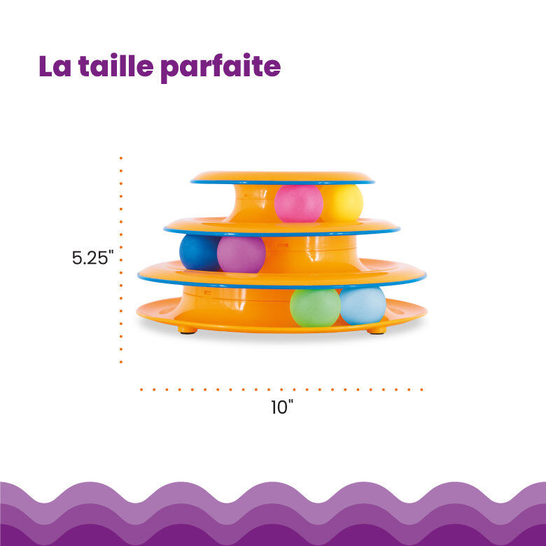 Outward Hound - Jeu Tour Tower of Tracks pour Chats - 13,3x13,3x25,4cm Image num&eacute;ro 2