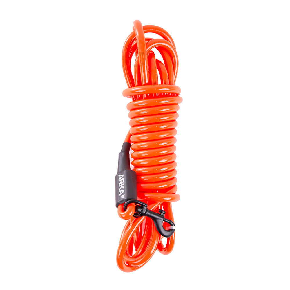 Arka - Longe Ronde Fluo Sans Poign&eacute;e Orange pour Chiens - 5m Image num&eacute;ro 2