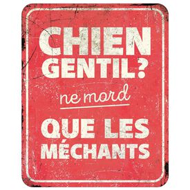 D&D - Panneau d'avertissement general 1 fr - 25x20x03cm rouge