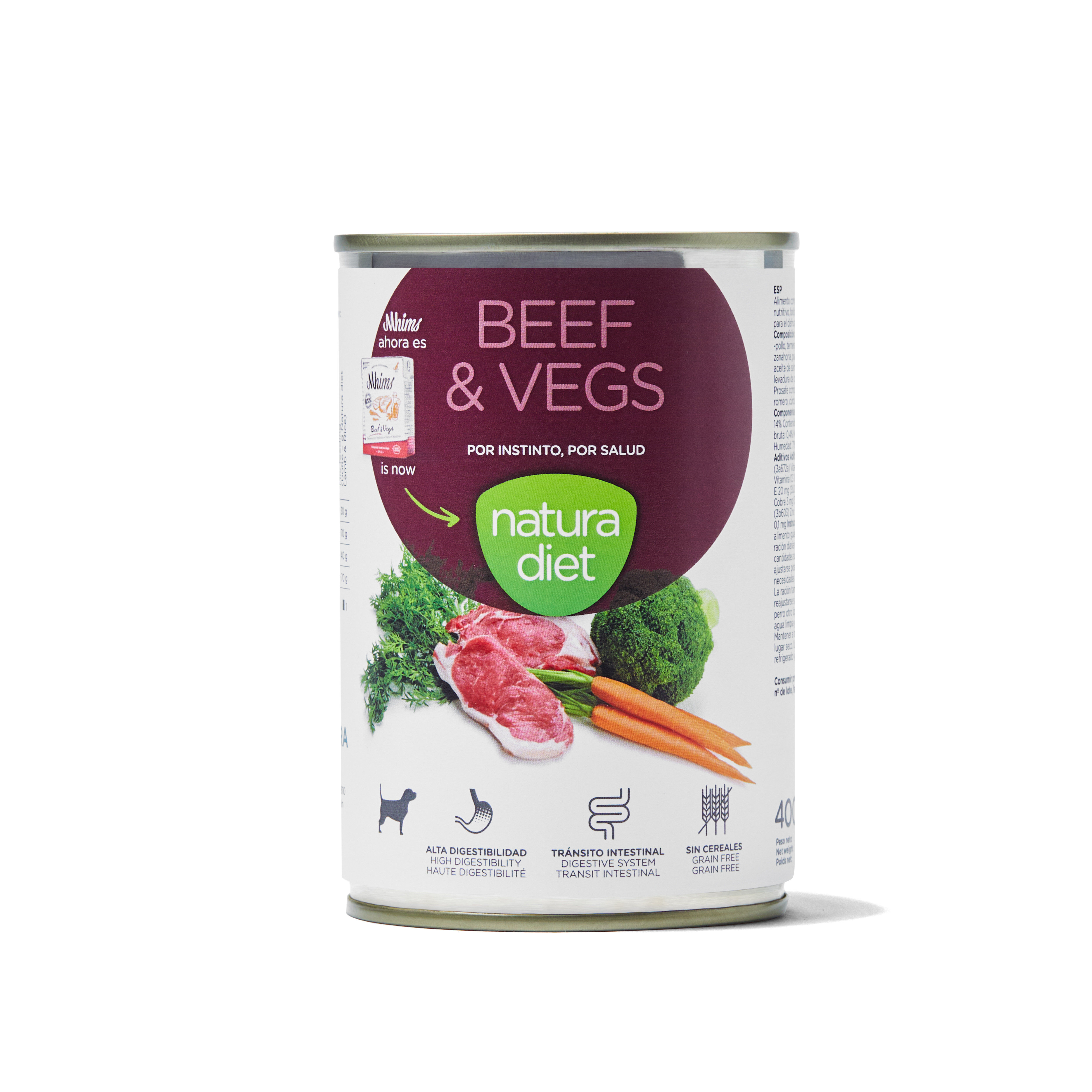 Natura Diet -  P&acirc;t&eacute;e au Boeuf pour Chiens - 400g Image num&eacute;ro 1
