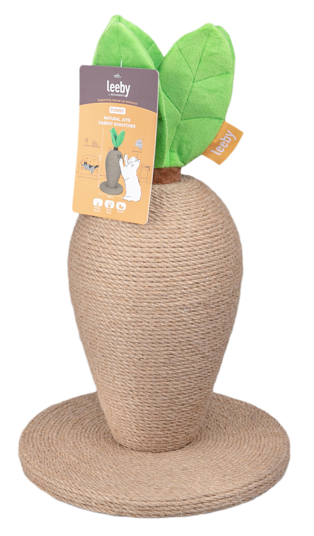 Leeby - Poteau &agrave; Griffoir Carotte pour Chats - 43cm Image num&eacute;ro 2
