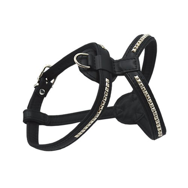 Comme Un Roi - Harnais Bulldog Cuir So Chic Noir pour Chien - XS