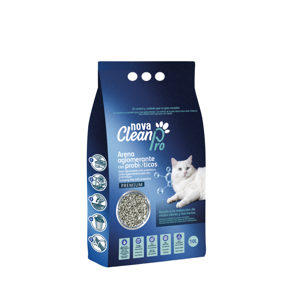 Nova Clean - Liti&egrave;re Agglom&eacute;rante aux Probiotiques - 10L Image num&eacute;ro 1