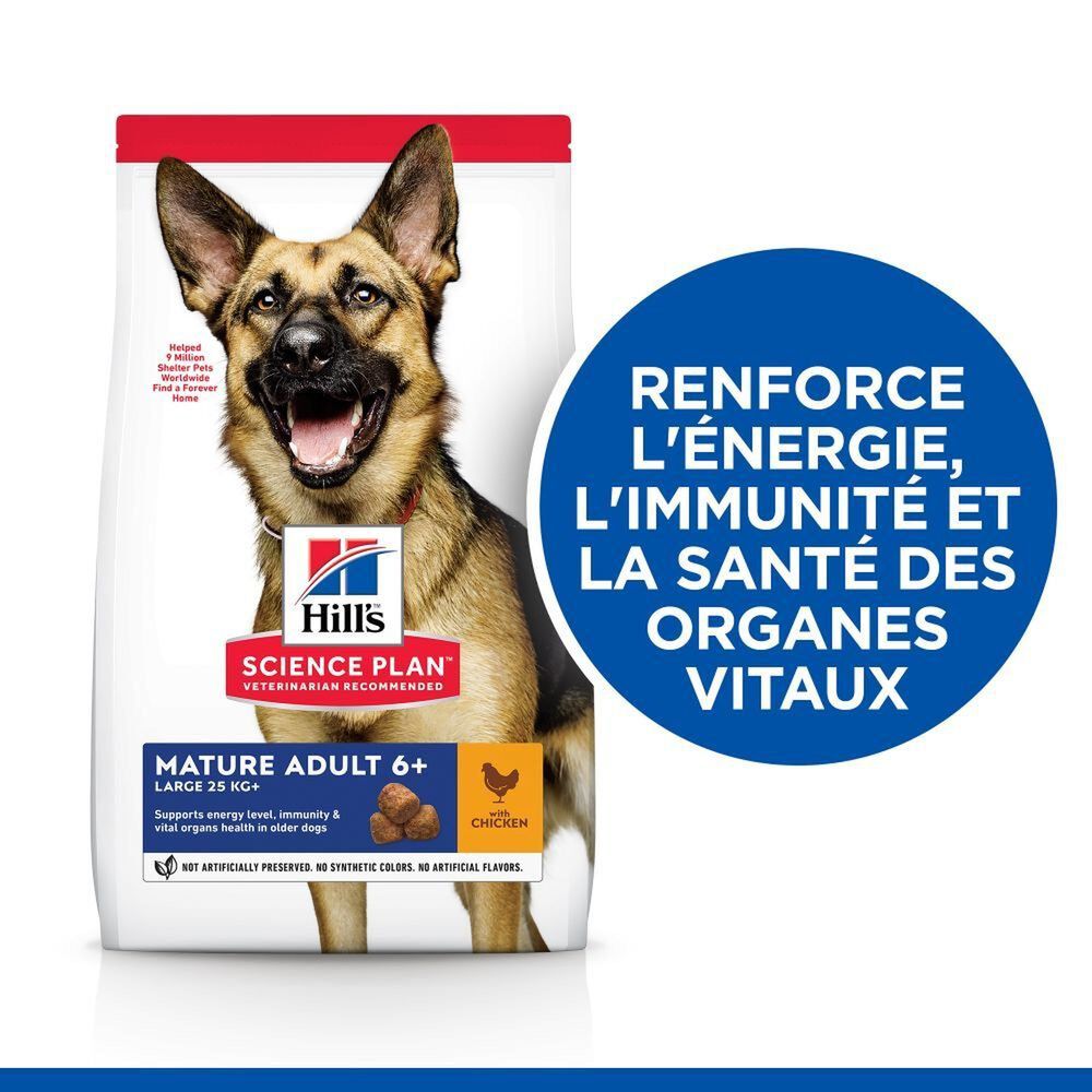 Hill's Science Plan - Mature Adult Croquettes Pour Grand Chien Ag&eacute; Au Poulet  - 18kg Image num&eacute;ro 3