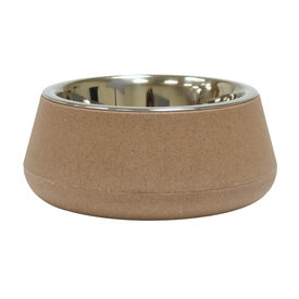 Croci - Bol en Bamboo et Acier TIERRA Beige pour Chien