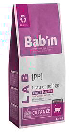 Bab'in - Croquettes Vétérinaires LAB Peau & Pelage pour Chats - 1,5Kg