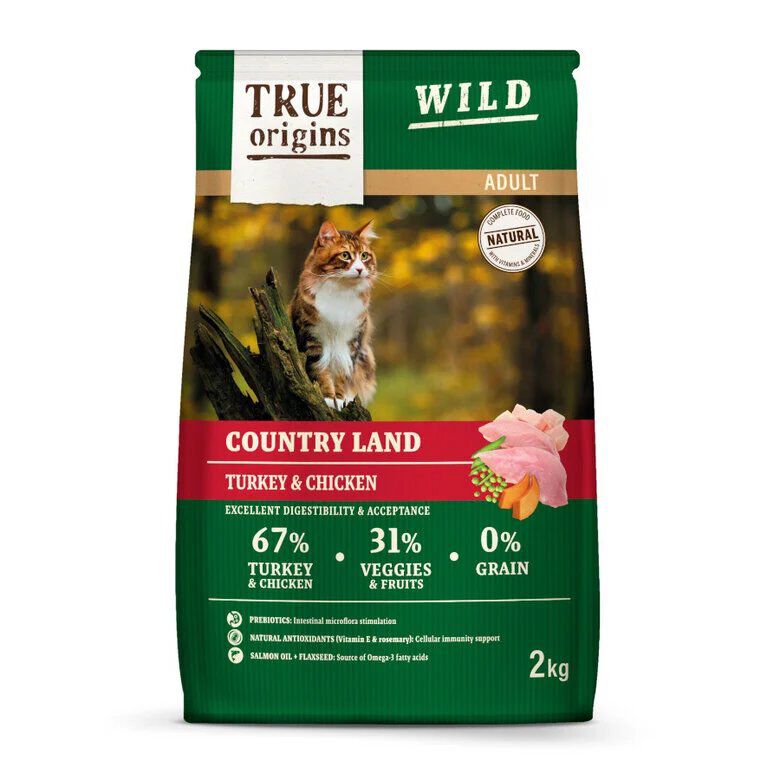 True Origins Wild - Croquettes Poulet & Dinde pour Chats Adultes - 2Kg Image num&eacute;ro 1
