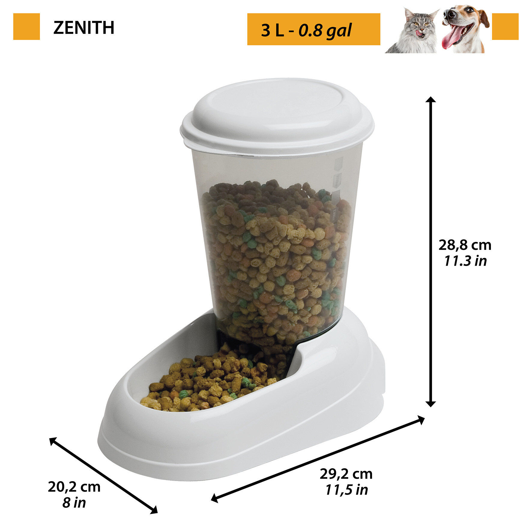 Ferplast - Distributeur de Croquettes Zenith pour Chiens et Chats - Bleu Image num&eacute;ro 1