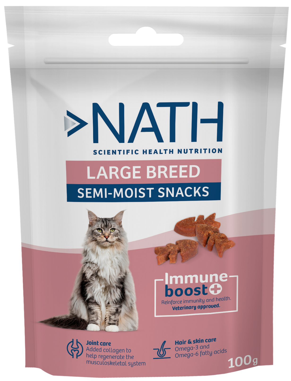 Nath - Friandises Large Breed Immune boost+ pour Grands Chats - 100g Image num&eacute;ro 1