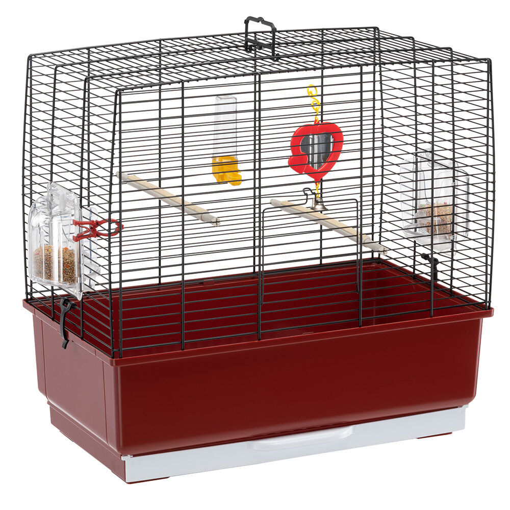 Ferplast - Cage Rekord 3 pour Oiseaux Exotique - Noir/Rouge Image num&eacute;ro 1