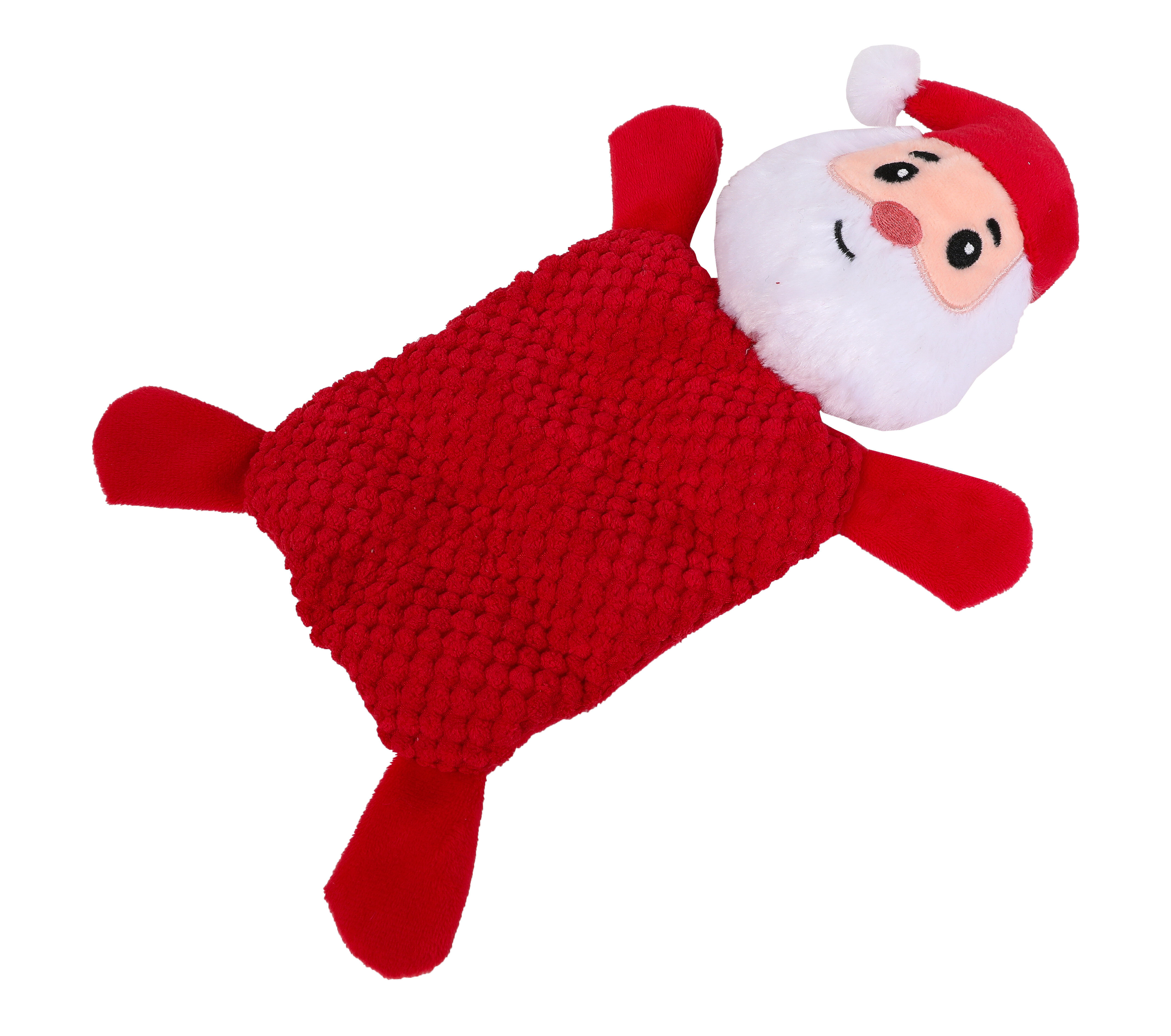 Wouapy - Jouet P&egrave;re Noel + Sifflet Peluche Plate pour Chiens Image num&eacute;ro 1