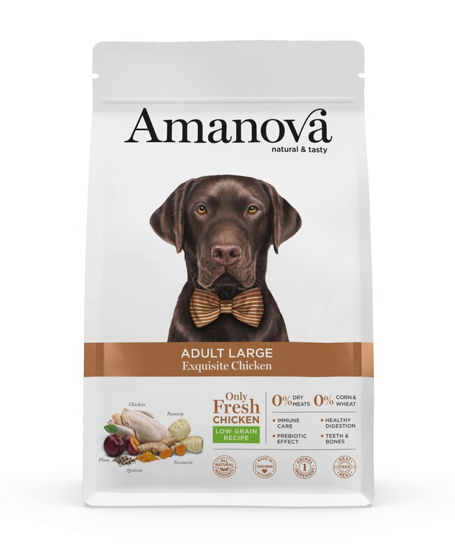Amanova - Croquettes Adult Large au Poulet pour Chiens - 12Kg Image numéro 1 Amanova - Croquettes Adult Large au Poulet pour Chiens - 12Kg Image numéro 1