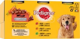 Pedigree - Boîtes en Terrine 3 Variétés pour Chiens - 6x400g