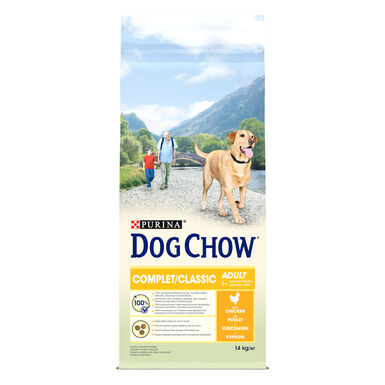 Dog Chow - Croquettes Complet au Poulet pour Chien - 14Kg