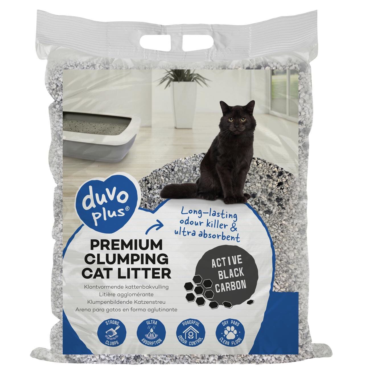 Duvoplus - Liti&egrave;re Premium Active Black Carbon pour Chats - 12kg Image num&eacute;ro 1
