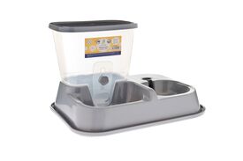 Ferribiella - Distributeur Eau et Nourriture pour Chiens - 37x30x24cm
