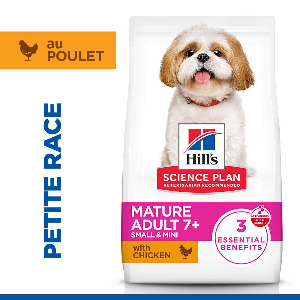 Hill's Science Plan - Mature Adult Small & Mini Croquettes Pour Petit Chien Ag&eacute; Au Poulet  -  1,5kg Image num&eacute;ro 3