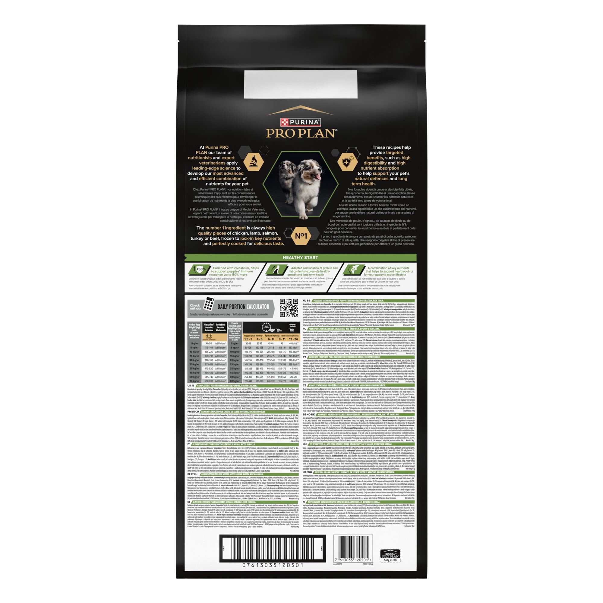 Pro Plan - Croquettes Medium Puppy Healthy Start Riche en Poulet pour Chiots - 12 + 2Kg Bonus Image num&eacute;ro 5
