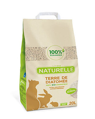 Perlinette - Litière Terre de Diatomée 100% Éco pour Chat - 20L