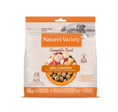 Nature's Variety - Bouchées Complete Freeze Dried Food Poulet pour Chiens - 120g