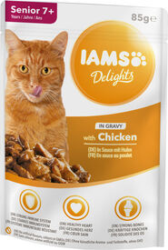 Iams -  Sachet Humide Delights Senior Poulet en Sauce pour Chats - 85g