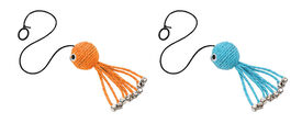 Anka - Jouet Octopus avec Clochette à Suspendre pour Chats - 13cm