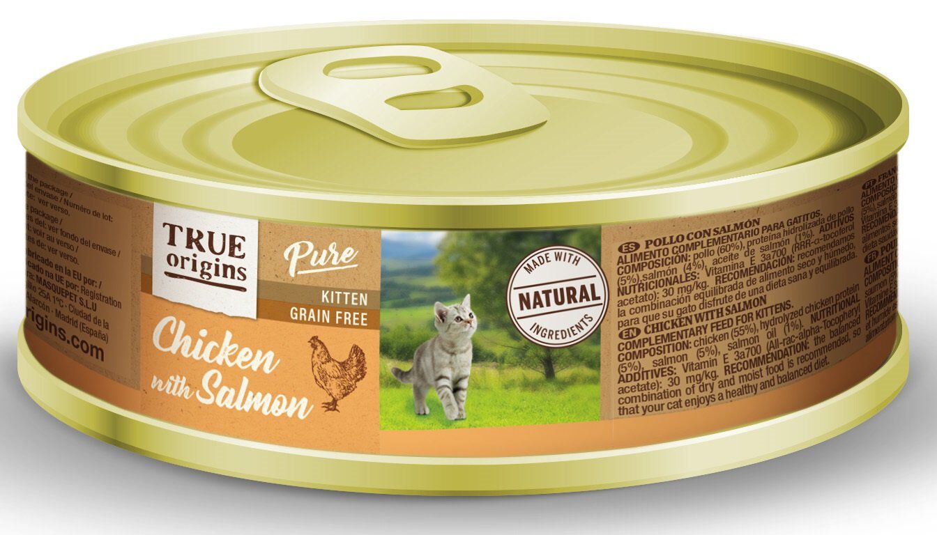 True Origins Pure - Pat&eacute;e Top Cat Poulet Saumon - 85g Image num&eacute;ro 1