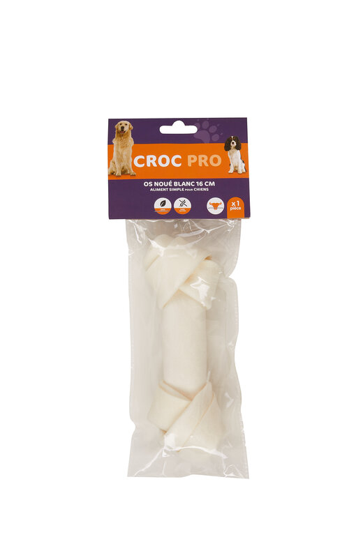 Croc Pro - Os Noué Blanc pour Chiens - 16cm Image numéro 1 Croc Pro - Os Noué Blanc pour Chiens - 16cm Image numéro 1