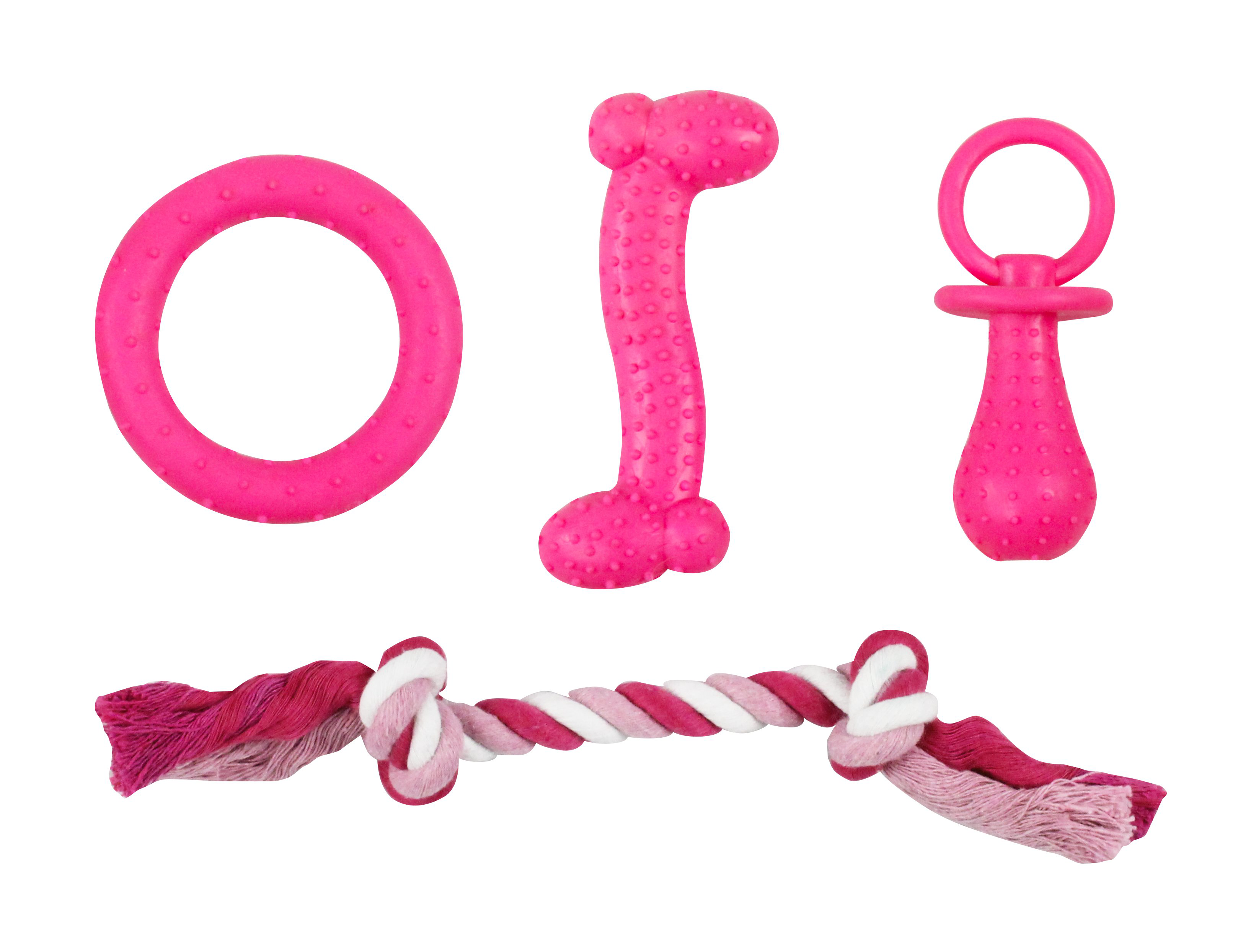 Tootoy! - Set Chiot Dentaire x4 Rose Image num&eacute;ro 1