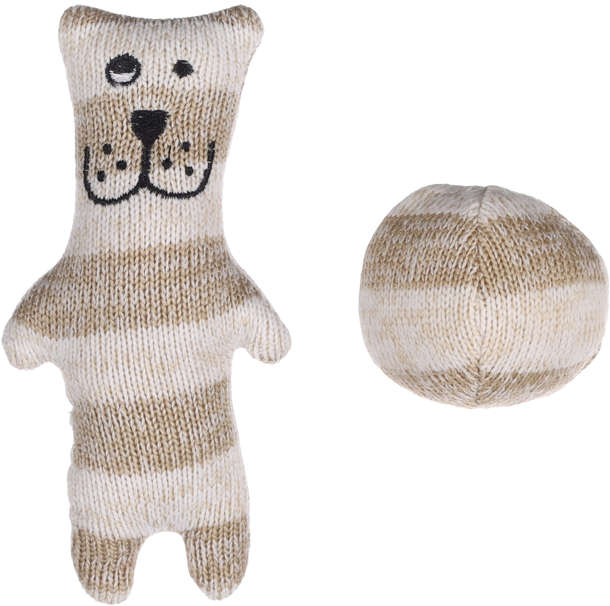 Flamingo - Jouet Faci Chien + Balle Ray&eacute; pour Chats - Brun Image num&eacute;ro 1