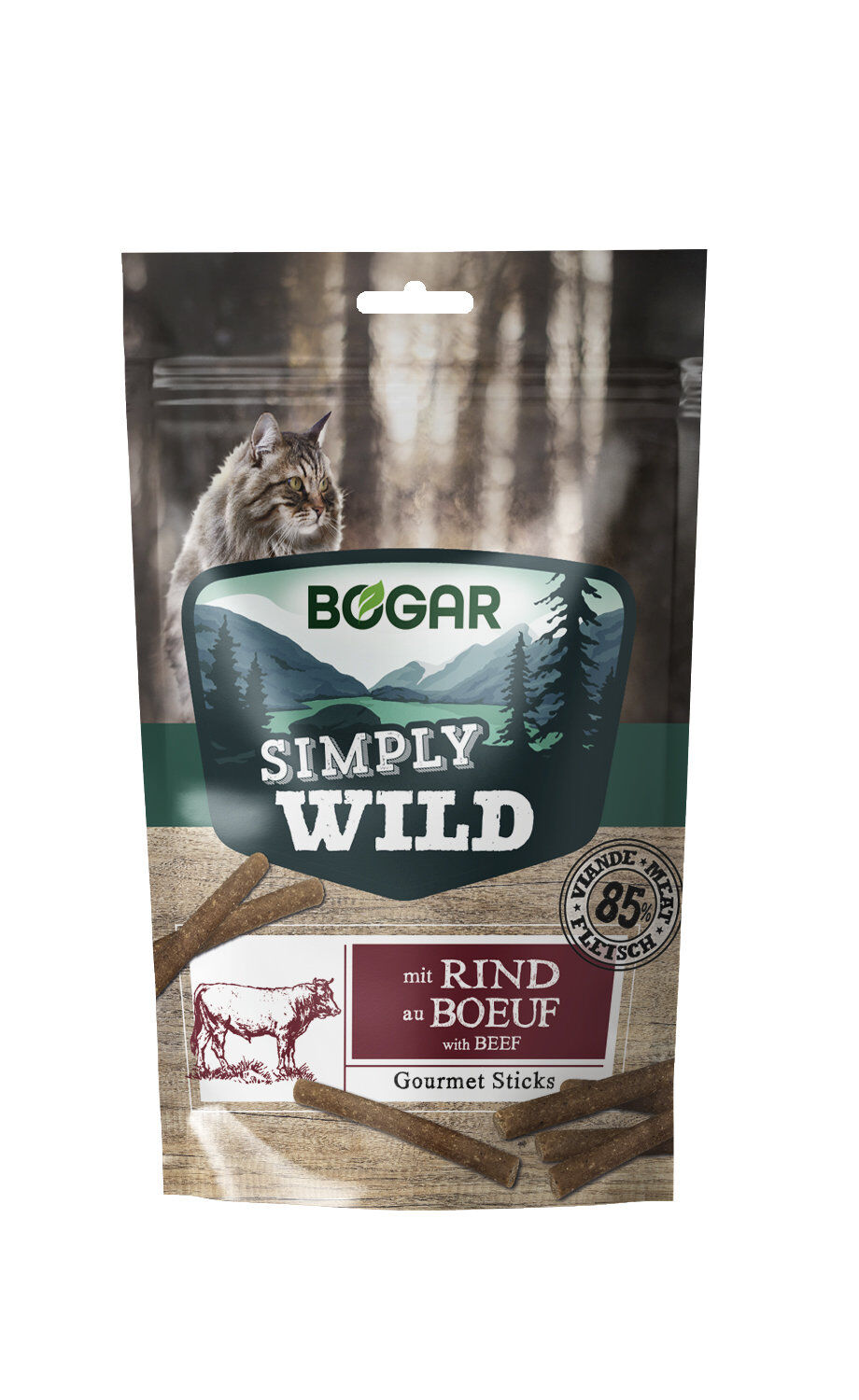 Simply Wild - Friandises Bogar en Stick au B&oelig;uf pour Chats - 50g Image num&eacute;ro 1