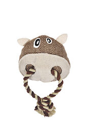 Animalis - Jouet Cochon Corde + Laine Recyclée pour Chiens - 20cm