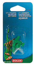 Zolux - Lot de 2 Raccords + 2 Robinets en Plastique pour Pompe à Air d'Aquarium