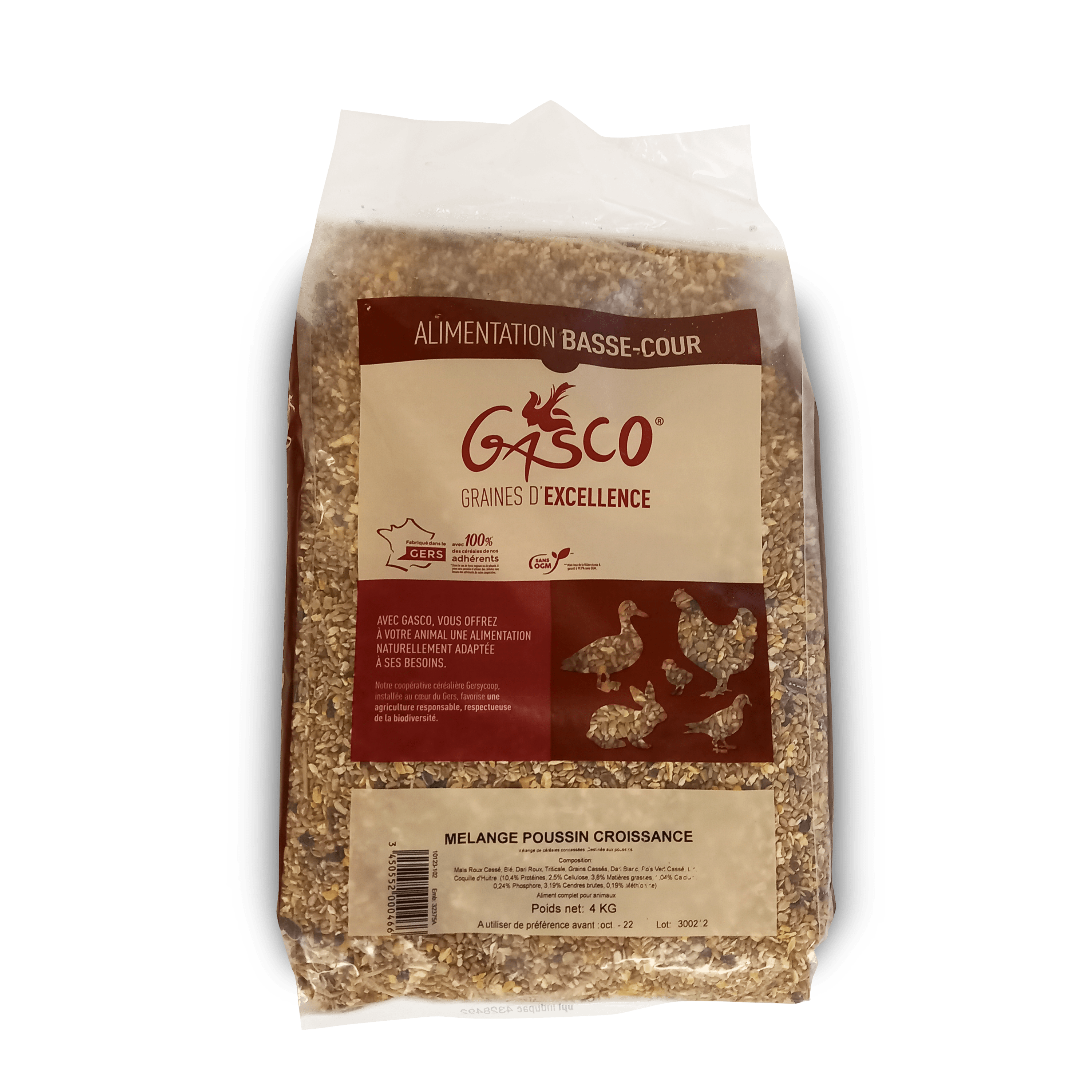 Gasco - M&eacute;lange de Graines Poussin Croissance pour Basse-Cour - 4Kg Image num&eacute;ro 1